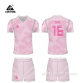 Fornecimento uniforme desenhos mulheres futebol personalizado sublimado